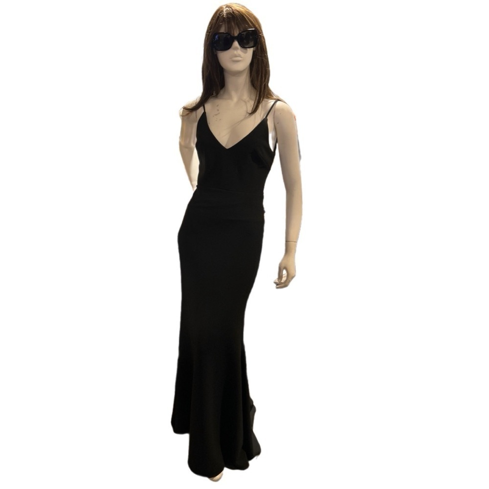 Lulus Black Spaghetti Straps Mermaid Maxi Dress